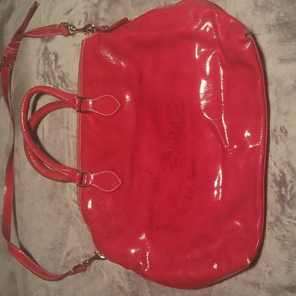 Dooney & Bourke Fuchsia Patent Leather Handbag - Picture 3 of 16